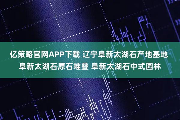 亿策略官网APP下载 辽宁阜新太湖石产地基地 阜新太湖石原石堆叠 阜新太湖石中式园林