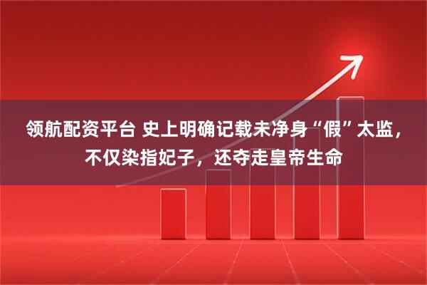 领航配资平台 史上明确记载未净身“假”太监，不仅染指妃子，还夺走皇帝生命